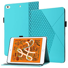 Custodia Portafoglio In Pelle Cover con Supporto YX1 per Apple iPad Mini 5 (2019) Azzurro