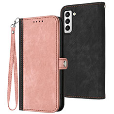 Custodia Portafoglio In Pelle Cover con Supporto YX1 per Samsung Galaxy S21 FE 5G Oro Rosa