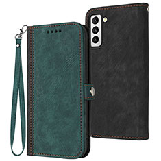 Custodia Portafoglio In Pelle Cover con Supporto YX1 per Samsung Galaxy S21 FE 5G Verde