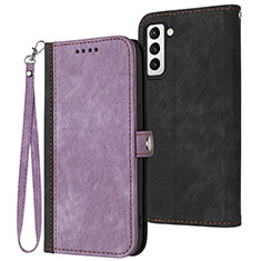 Custodia Portafoglio In Pelle Cover con Supporto YX1 per Samsung Galaxy S21 FE 5G Viola