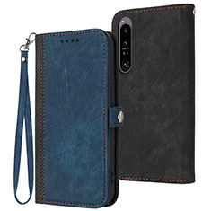 Custodia Portafoglio In Pelle Cover con Supporto YX1 per Sony Xperia 1 IV Blu