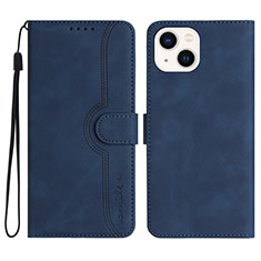 Custodia Portafoglio In Pelle Cover con Supporto YX2 per Apple iPhone 13 Blu