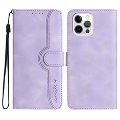 Custodia Portafoglio In Pelle Cover con Supporto YX2 per Apple iPhone 13 Pro Max Lavanda