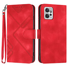 Custodia Portafoglio In Pelle Cover con Supporto YX2 per Motorola Moto G Power 5G (2023) Rosso