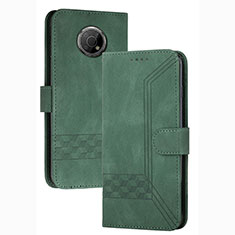 Custodia Portafoglio In Pelle Cover con Supporto YX2 per Nokia G300 5G Verde