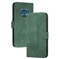 Custodia Portafoglio In Pelle Cover con Supporto YX2 per Nokia XR20 Verde