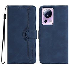 Custodia Portafoglio In Pelle Cover con Supporto YX2 per Xiaomi Mi 12 Lite NE 5G Blu