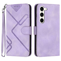 Custodia Portafoglio In Pelle Cover con Supporto YX3 per Samsung Galaxy S22 5G Viola