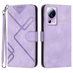 Custodia Portafoglio In Pelle Cover con Supporto YX3 per Xiaomi Mi 13 Lite 5G Viola