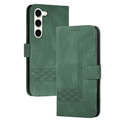 Custodia Portafoglio In Pelle Cover con Supporto YX4 per Samsung Galaxy S24 Plus 5G Verde