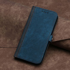 Custodia Portafoglio In Pelle Cover con Supporto YX5 per Apple iPhone 15 Blu