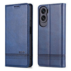 Custodia Portafoglio In Pelle Cover con Supporto YZ1 per Huawei Honor 90 Lite 5G Blu