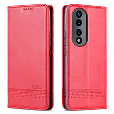 Custodia Portafoglio In Pelle Cover con Supporto YZ1 per Huawei Honor 90 Pro 5G Rosa Caldo