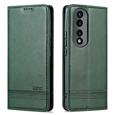 Custodia Portafoglio In Pelle Cover con Supporto YZ1 per Huawei Honor 90 Pro 5G Verde