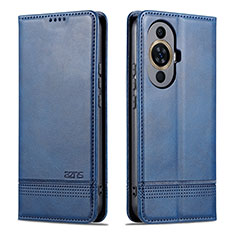 Custodia Portafoglio In Pelle Cover con Supporto YZ1 per Huawei Nova 11 Pro Blu