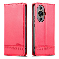 Custodia Portafoglio In Pelle Cover con Supporto YZ1 per Huawei Nova 11 Pro Rosa Caldo