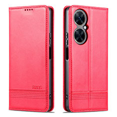 Custodia Portafoglio In Pelle Cover con Supporto YZ1 per Huawei Nova 11i Rosa Caldo
