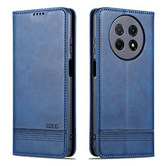 Custodia Portafoglio In Pelle Cover con Supporto YZ1 per Huawei Nova Y91 Blu