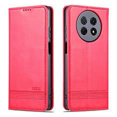 Custodia Portafoglio In Pelle Cover con Supporto YZ1 per Huawei Nova Y91 Rosa Caldo