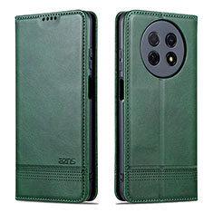 Custodia Portafoglio In Pelle Cover con Supporto YZ1 per Huawei Nova Y91 Verde