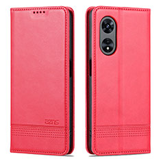 Custodia Portafoglio In Pelle Cover con Supporto YZ1 per Oppo A78 5G Rosa Caldo