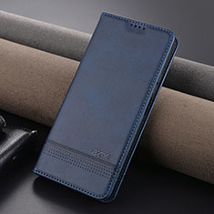Custodia Portafoglio In Pelle Cover con Supporto YZ1 per Xiaomi Redmi Note 13 5G Blu