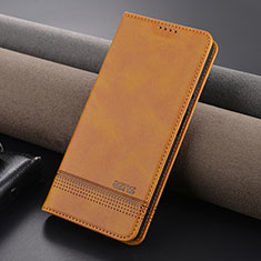 Custodia Portafoglio In Pelle Cover con Supporto YZ1 per Xiaomi Redmi Note 13 5G Marrone Chiaro