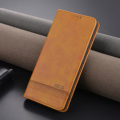 Custodia Portafoglio In Pelle Cover con Supporto YZ1 per Xiaomi Redmi Note 13 Pro 5G Marrone Chiaro
