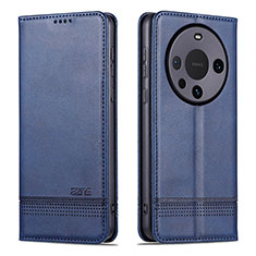 Custodia Portafoglio In Pelle Cover con Supporto YZ2 per Huawei Mate 60 Blu