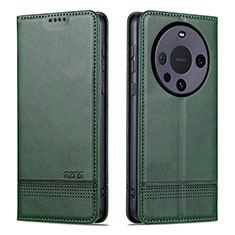 Custodia Portafoglio In Pelle Cover con Supporto YZ2 per Huawei Mate 60 Pro Verde