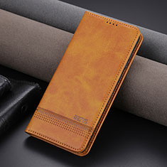 Custodia Portafoglio In Pelle Cover con Supporto YZ2 per Huawei P60 Marrone Chiaro