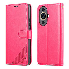 Custodia Portafoglio In Pelle Cover con Supporto YZ3 per Huawei Nova 11 Pro Rosa Caldo