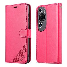 Custodia Portafoglio In Pelle Cover con Supporto YZ3 per Huawei P60 Art Rosa Caldo