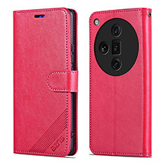 Custodia Portafoglio In Pelle Cover con Supporto YZ3 per Oppo Find X7 Ultra 5G Rosa Caldo