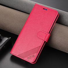 Custodia Portafoglio In Pelle Cover con Supporto YZ4 per Huawei Honor 90 Lite 5G Rosa Caldo