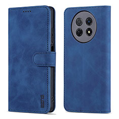 Custodia Portafoglio In Pelle Cover con Supporto YZ4 per Huawei Nova Y91 Blu