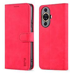 Custodia Portafoglio In Pelle Cover con Supporto YZ5 per Huawei Nova 11 Pro Rosa Caldo