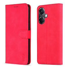 Custodia Portafoglio In Pelle Cover con Supporto YZ5 per OnePlus Nord CE 3 5G Rosso