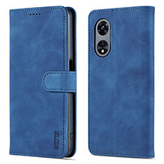 Custodia Portafoglio In Pelle Cover con Supporto YZ5 per Oppo A58 5G Blu