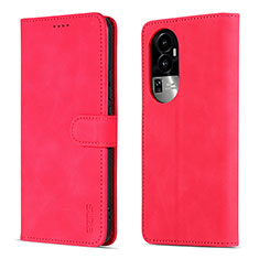 Custodia Portafoglio In Pelle Cover con Supporto YZ5 per Oppo Reno10 Pro+ Plus 5G Rosa Caldo
