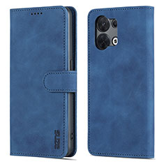 Custodia Portafoglio In Pelle Cover con Supporto YZ5 per Oppo Reno9 Pro 5G Blu