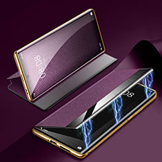 Custodia Portafoglio In Pelle Cover con Supporto Z01 per Huawei P60 Pro Viola