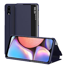 Custodia Portafoglio In Pelle Cover con Supporto ZL1 per Samsung Galaxy A10s Blu