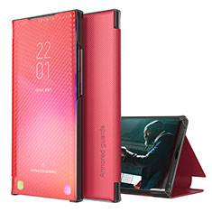 Custodia Portafoglio In Pelle Cover con Supporto ZL1 per Samsung Galaxy A12 Nacho Rosso