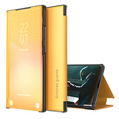 Custodia Portafoglio In Pelle Cover con Supporto ZL1 per Samsung Galaxy A30S Giallo