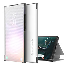 Custodia Portafoglio In Pelle Cover con Supporto ZL1 per Samsung Galaxy A51 4G Argento