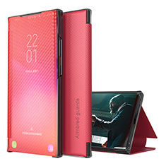 Custodia Portafoglio In Pelle Cover con Supporto ZL1 per Samsung Galaxy A51 4G Rosso