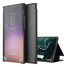 Custodia Portafoglio In Pelle Cover con Supporto ZL1 per Samsung Galaxy F12 Nero