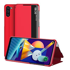 Custodia Portafoglio In Pelle Cover con Supporto ZL1 per Samsung Galaxy M11 Rosso