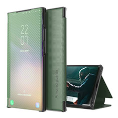 Custodia Portafoglio In Pelle Cover con Supporto ZL1 per Samsung Galaxy M62 4G Verde